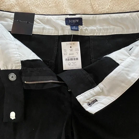 NWT J Crew Scalloped Hem Black Shorts Size 8 - Picture 2 of 5